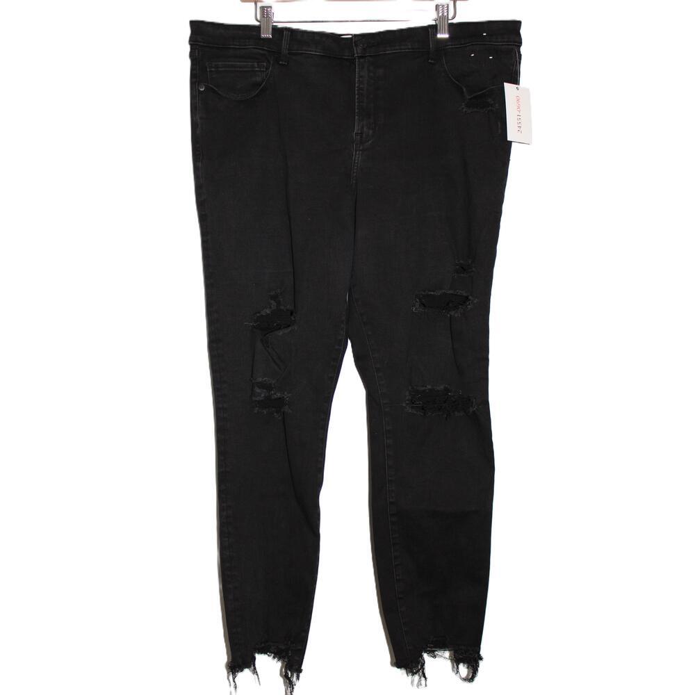 Abercrombie & Fitch The Super Skinny Ankle Mid Rise Black Denim Jeans Size 35 20